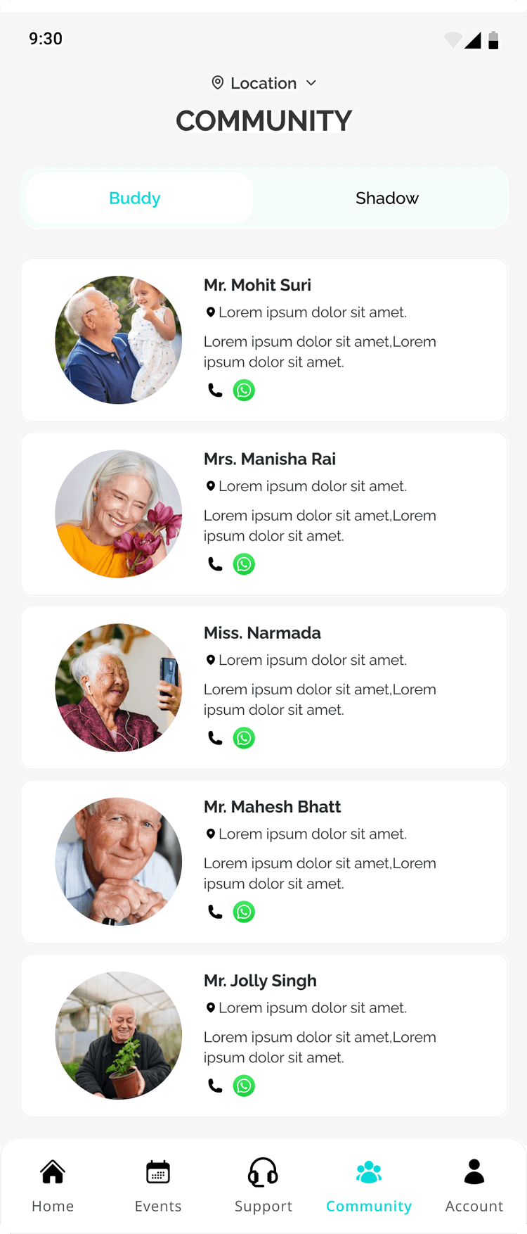 Muskaan Forever App Events Screen